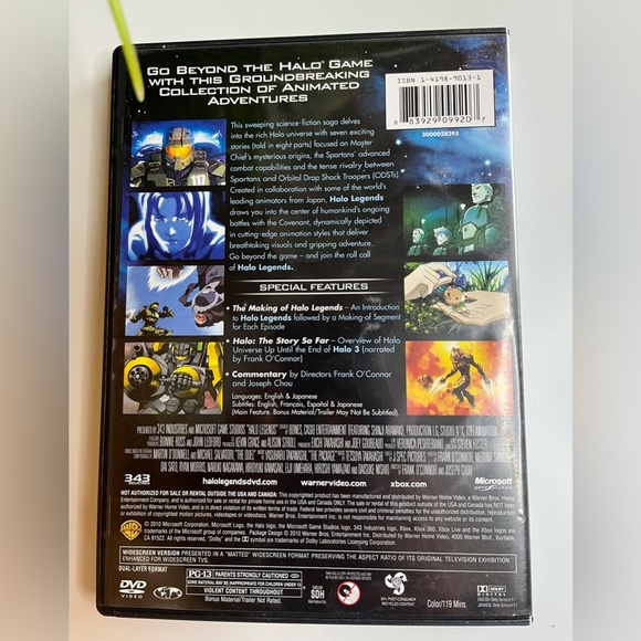 XBOX HALO Legends dvd 2 disc special edition 7 stories PG13 based on video game - Picture 2 of 6